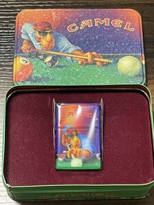 zippo CAMEL 全面コーティング camel キャメル ビリヤード 1993～1994年頃 年代物 ラクダ 専用缶ケース 保証書