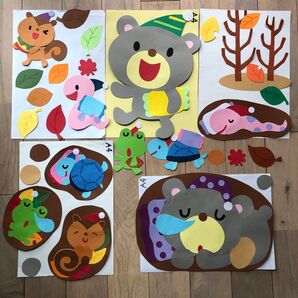 壁面飾り 冬ごもり 冬眠 12月 運動会 参観日 発表会 音楽会 保育園 幼稚園 施設 病院 小学校 こども園 動物 くま
