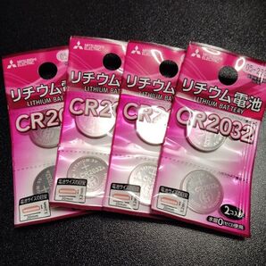 MITSUBISHI 三菱電機 リチウム ボタン電池 CR2032 2個 × 4セット