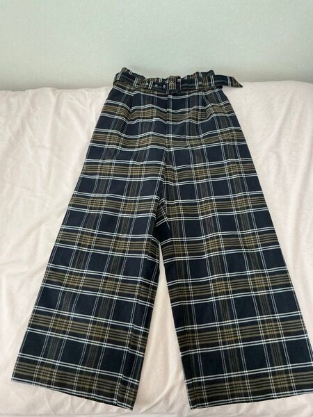 alicia PAGEBOY チェック ワイドパンツ