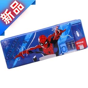 ◎新品◎スパイダーマン 筆箱 多機能 ペンケース 文房具 小学生 男の子 鉛筆削り付き 収納スペース 時間割表 23×8×3cm