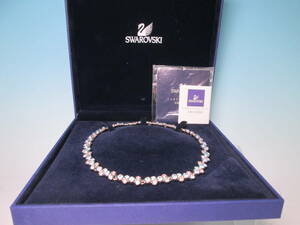 * Swarovski Swarovski pink & blue crystal necklace written guarantee * also case attaching regular goods 