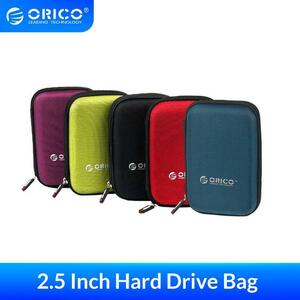 オリコ2.5インチhddボックスバッグケースポータブルハードドライブバッグ外部ポータブルhdd hddボックスケース収納保護黒/赤/青