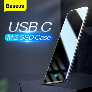 Baseus M2 ssdケースM.2 sata usb ngff外部ハードドライブディスクボックスアダプタータイプc 3.1 b m + bキーssdエンクロージャキャディ