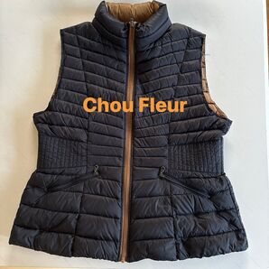 Chou Fleur(シューフルール) 大人のダウン ベスト 黒 大き目 Lサイズ