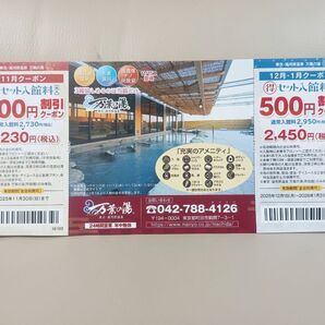 ★入館料500-割引きクーポン★東京 湯河原温泉 万葉の湯♪