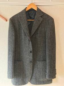  aqua cue tam3. tweed wool jacket L made in Japan 