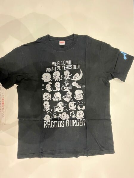 RACCOS BURGER Tシャツ XL 黒 ブラック ラコスバーガー
