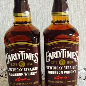 【販売終了希少品】EARLYTIMES アーリータイムズ ブラウン・バーボンウィスキー2本セット 未開封 700ml 40%