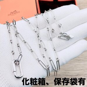 ◇エルメス◇HERMES キュリオジテ ネックレス シルバー 84cm ブランド