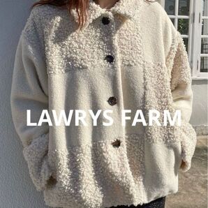 新品タグ付☆ LAWRYS FARM パッチワークボアブルソン