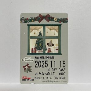 2. 東京ディズニーリゾート リゾートライン フリー切符 クリスマス リルリンリン 使用済み
