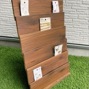 マルチ ラック スタンド 杉 什器 アクセサリ ディスプレイ 木目綺麗 簡単設営 ジュエリー 折り畳み 工具無 簡単設営