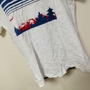 kkyj4843 ■ ユニクロ Royal Nepal Airlines ■ Tシャツ カットソー トップス 半袖 コットン 白 Mの画像3