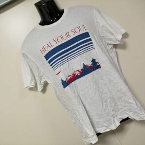 kkyj4843 ■ ユニクロ Royal Nepal Airlines ■ Tシャツ カットソー トップス 半袖 コットン 白 Mの画像1