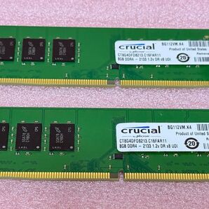 Crucial CT8G4DFD8213 2枚■PC4-17000/DDR4-2133 DDR4 UDIMM 16GB@8GB