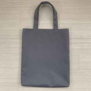 縦長バッグ グレー ストライプ裏 習い事 お子様 父の日 母の日 A4サイズ サブバッグ 授業参観 営業 資料入れ ハンドメイド