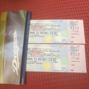 中日ドラゴンズ ファンフェスタ2025 2枚セット 未使用
