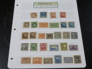 20lh S №3 Newfonndland Stamps (Канада) 1865-97 SC#28-74 В общей сложности 29 типов, неиспользованных OH / 1, [оценка SC $ 1016]