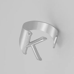 【即日発送!K】FUJII KAZE イニシャルリングジ 指輪 リング イニシャル ユニセックス ステンレス フリーサイズ