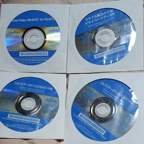 FUJITSU リカバリディスク 4枚セット WinDVD Windows 7Proサービスパック1 32bit 64bit