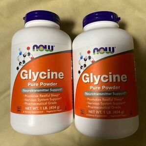 ナウフーズ グリシン ピュアパウダー 454g 2個 NOW FOODS