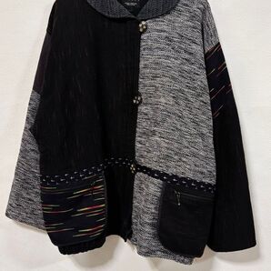 儀右ヱ門 ギエモン GIRMON 久留米絣 羽織り コート ジャケット パッチワーク アウター 日本製 お洒落