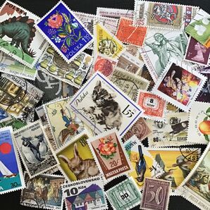 海外使用済み切手(ヨーロッパ)ランダム100枚