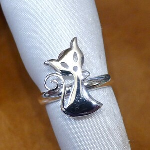 SR1986 ring silver 925. ring 11 number cat .. cat free shipping 