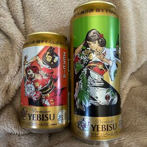 新品未使用 荒木飛呂彦 デザイン缶 エビスビール YEBISU 美人画 描き下ろしデザイン缶 ジョジョ コラボレーション 恵比寿
