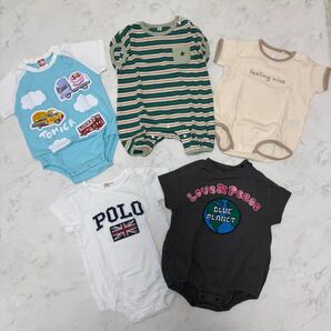 ベビー服 ロンパース 5点セット まとめ売り BREEZE polobaby
