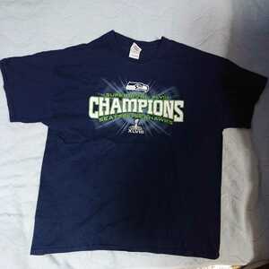 シアトル シーホークス Seattle seahawks T シャツ XL サイズ シアトル スーパーボール チャンピオンシップ 