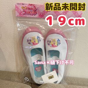 新品 19cm キミとアイドルプリキュア 上靴 プリキュア ピンク 上履き