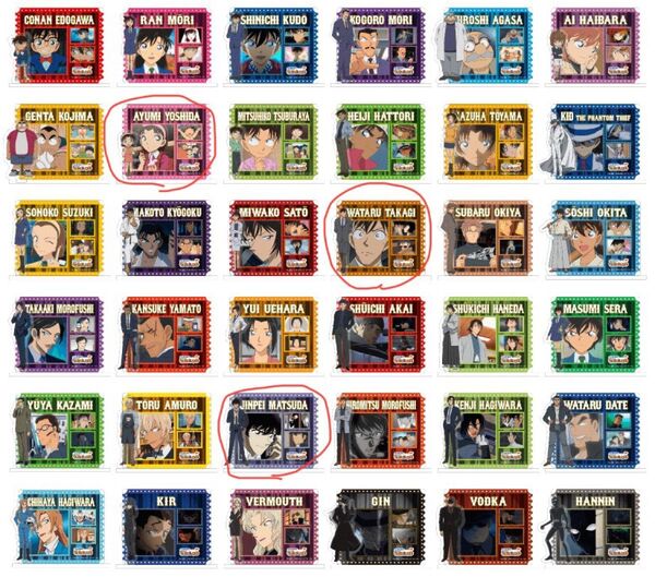 名探偵コナン アクリルスタンド 3個セット 吉田歩美 高木渉 松田陣平