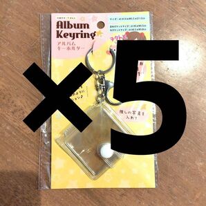 5個 アルバムキーホルダー 推し活 オタトモ ダイソー セリア 写真 匿名 シールケース ミニシール帳 ①