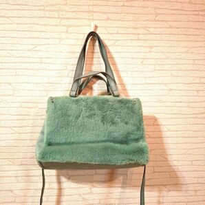 after allファーショルダーバックミント グリーン