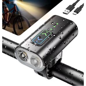自転車 ライト13段階調光 高輝度 自転車ヘッドライト 180°大ワイド照明 記憶機能搭載 USB-C充電式 ロードバイク