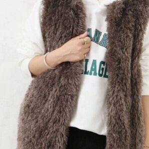 JOURNAL STANDARD ファー ベスト ブラウン