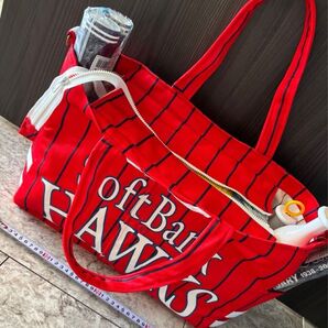 ソフトバンクホークス 【ユニフォームリメイクバッグ】入り口ファスナー付き