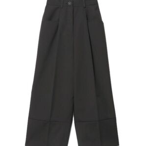 【美品】COLUMN ボンディングワイドパンツ ブラック