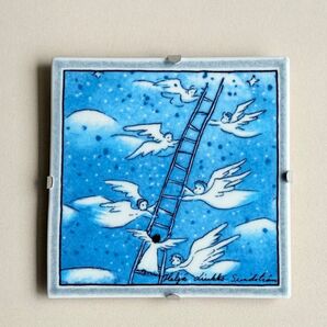 Ladders はしご 2000年 陶板画 ヘルヤ アラビア Arabia