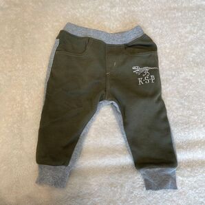 \美品/【kldskap クレードスコープ】カーキxグレーパンツ〈80cm〉