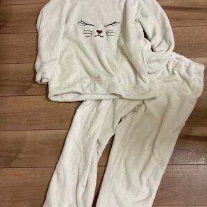 GU ふわふわ猫パジャマ 白M