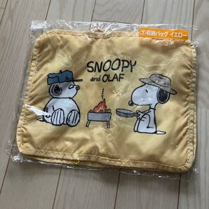 SNOOPY and OLAF 収納バッグ イエロー スヌーピー オラフ