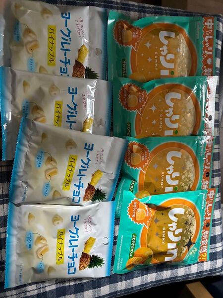 Kabaya カバヤ しゃりinグミ さわやかみかん 4袋 ヨーグルトチョコパイナップル 4袋セット