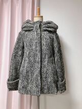 即決★ ZARA BASIC ザラベーシック　アウター　Aライン フード付き　ジャケット ヘリンボーン柄　ZARA購入 レディース Sサイズ_画像1