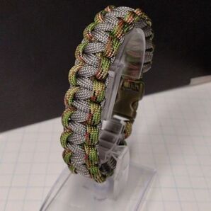 パラコード ブレスレット グリーン グレー 【ハートワークス】