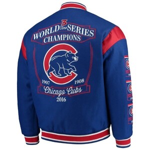 BD9)JH Design Chicago Cubs World Series Champions ウールリバーシブル ジャケット/MLB/CUB103BAN8/M/USサイズ