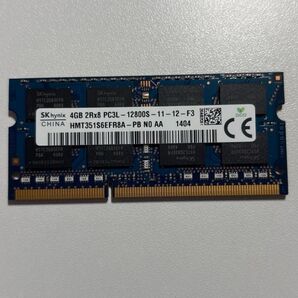 【中古】 ノートパソコン用メモリ 4GB PC3L-12800S SK hynix DDR3 2Rx8
