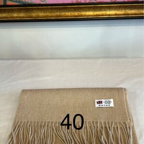 TAKT100% Wool マフラー 40 ベージュ系